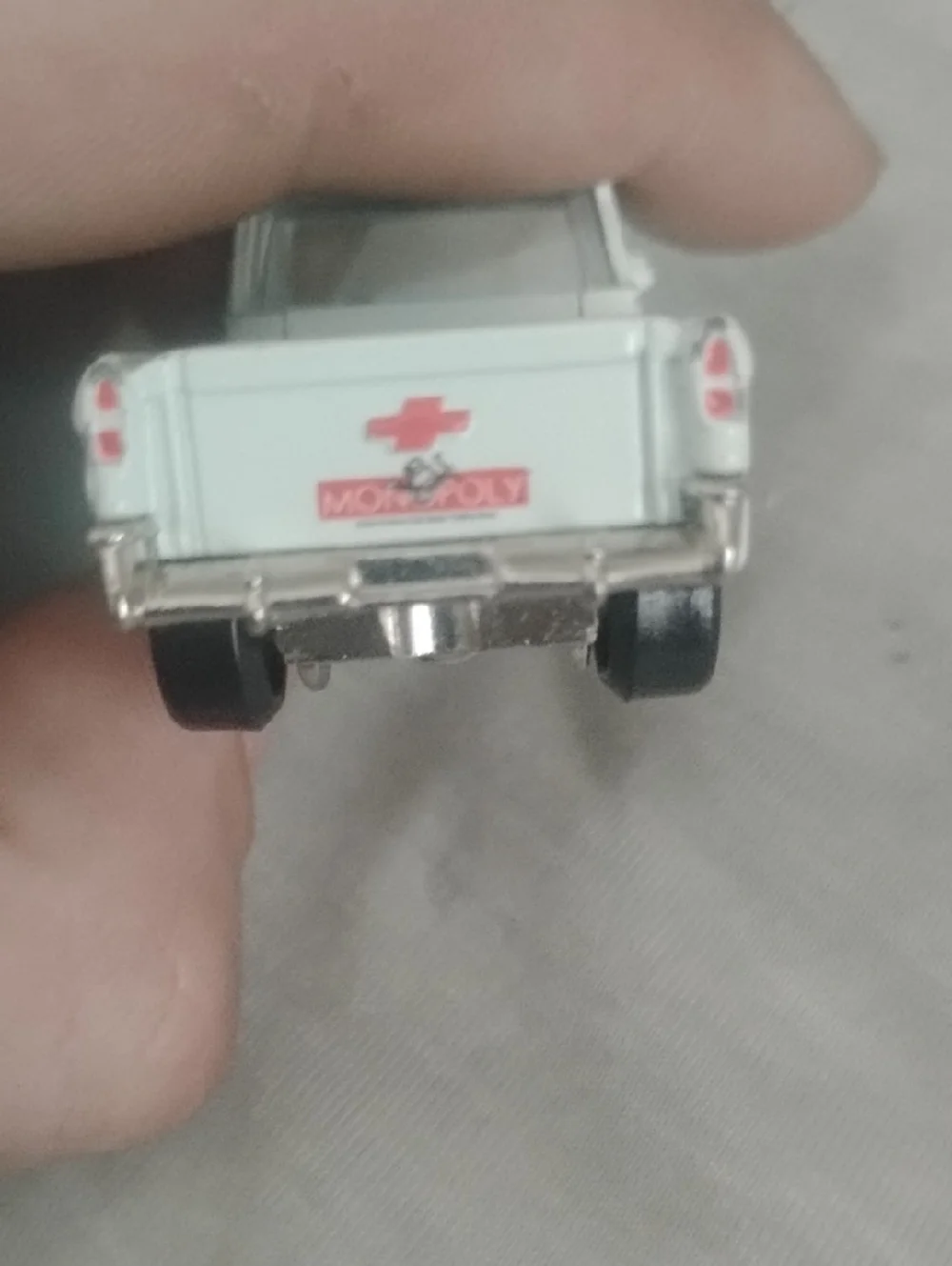 Water Works White Toy Truck - Monopoly Collectible